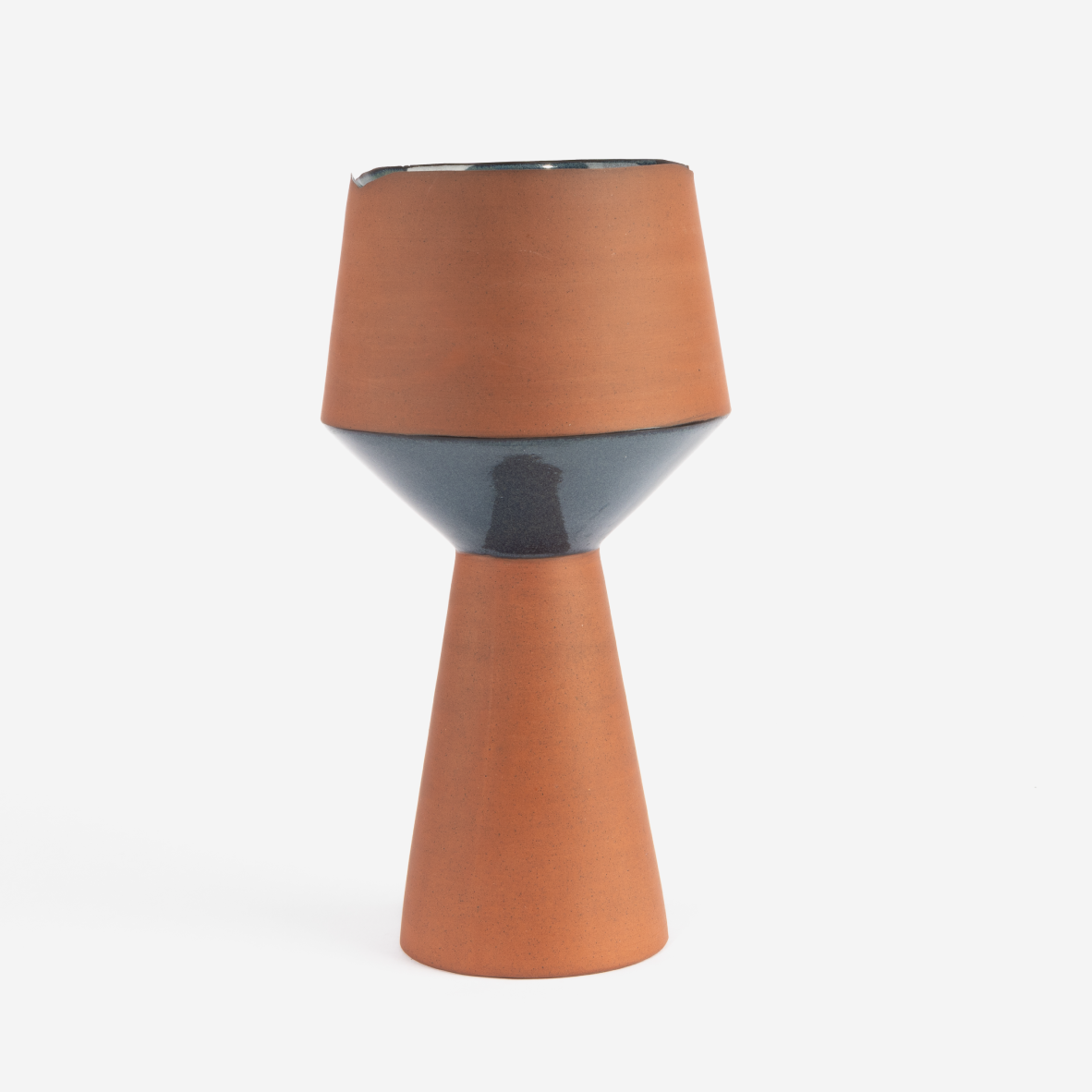 Flake-Rim Vase Z7 - Sea Green