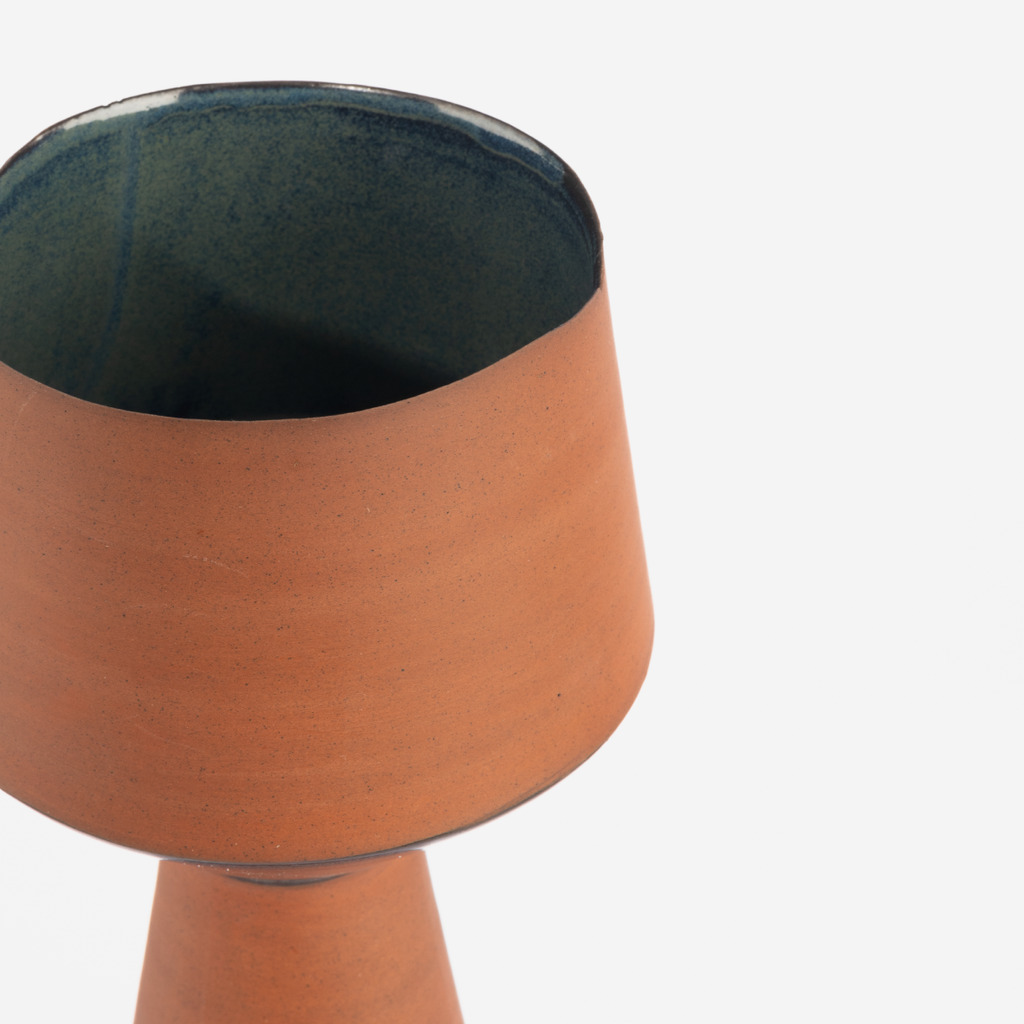 Flake-Rim Vase Z7 - Sea Green