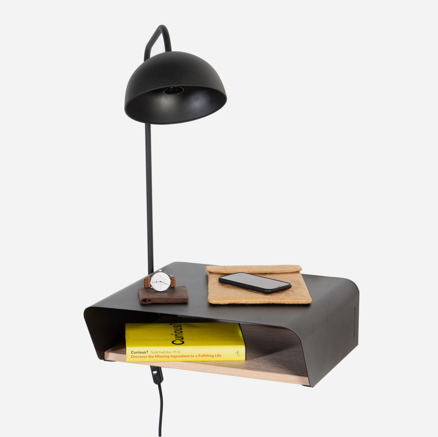 Stockholm Wall Mounted Bedside Table & Lamp