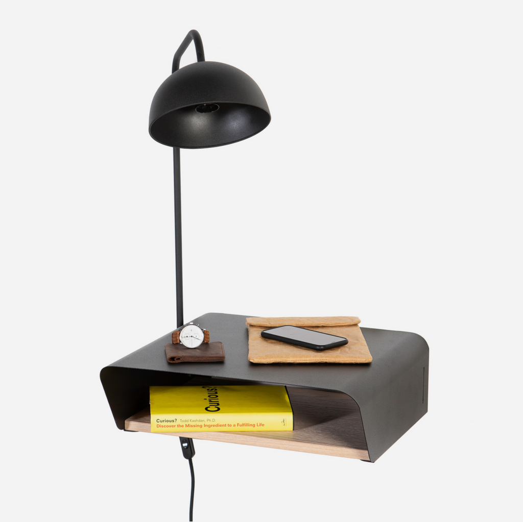 Stockholm Wall Mounted Bedside Table & Lamp