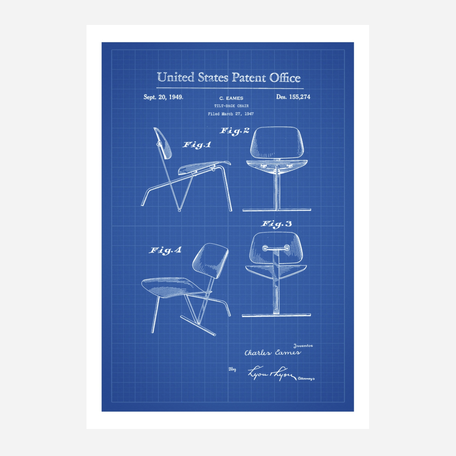 Art Poster A3 - Tilt-Back Chair
