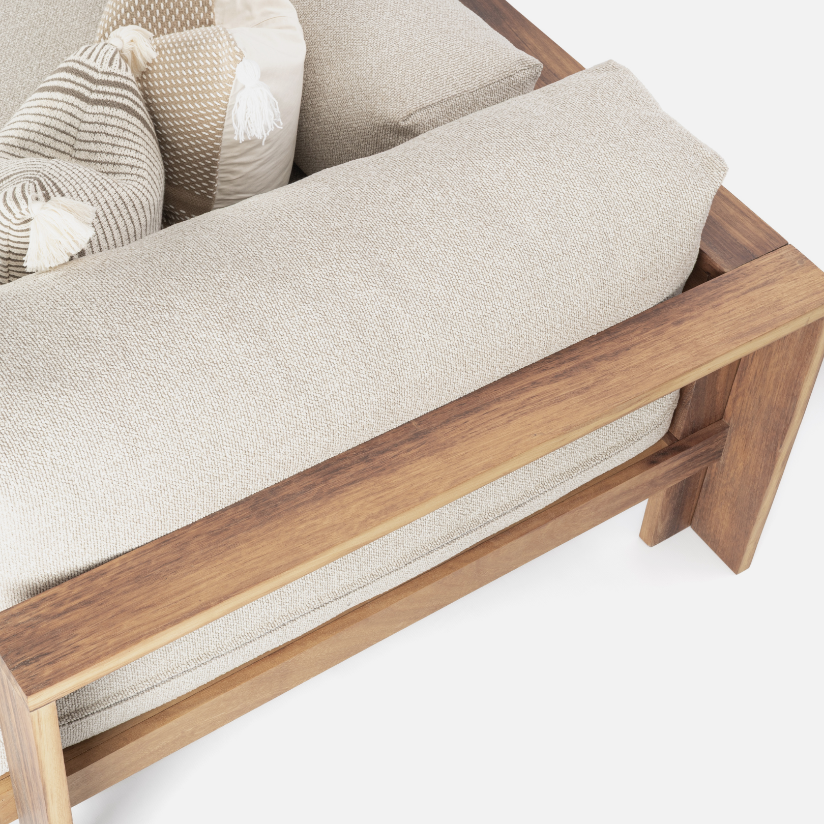 Kumo Outdoor Daybed + Table - Iroko Hardwood