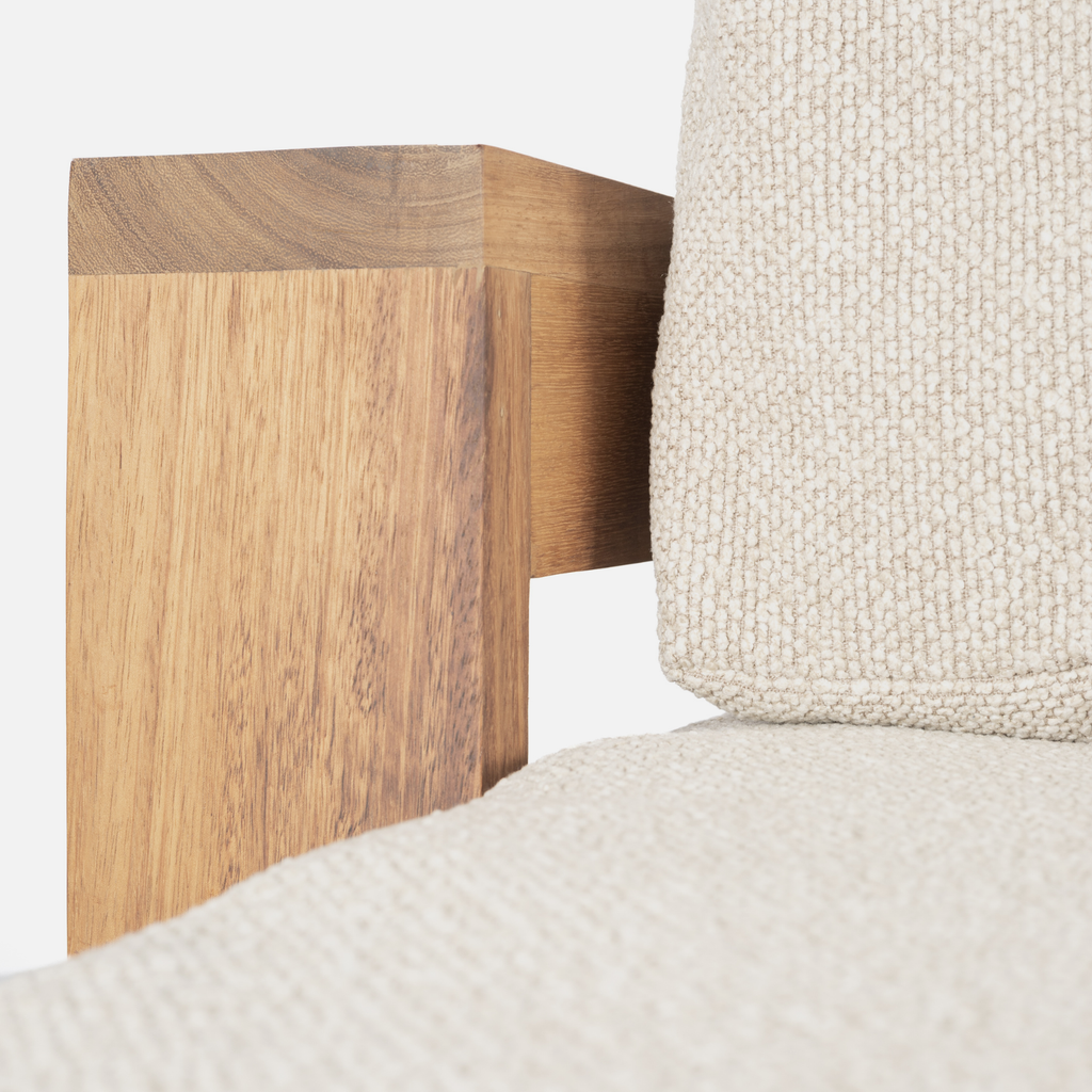 Kumo Outdoor Daybed + Table - Iroko Hardwood