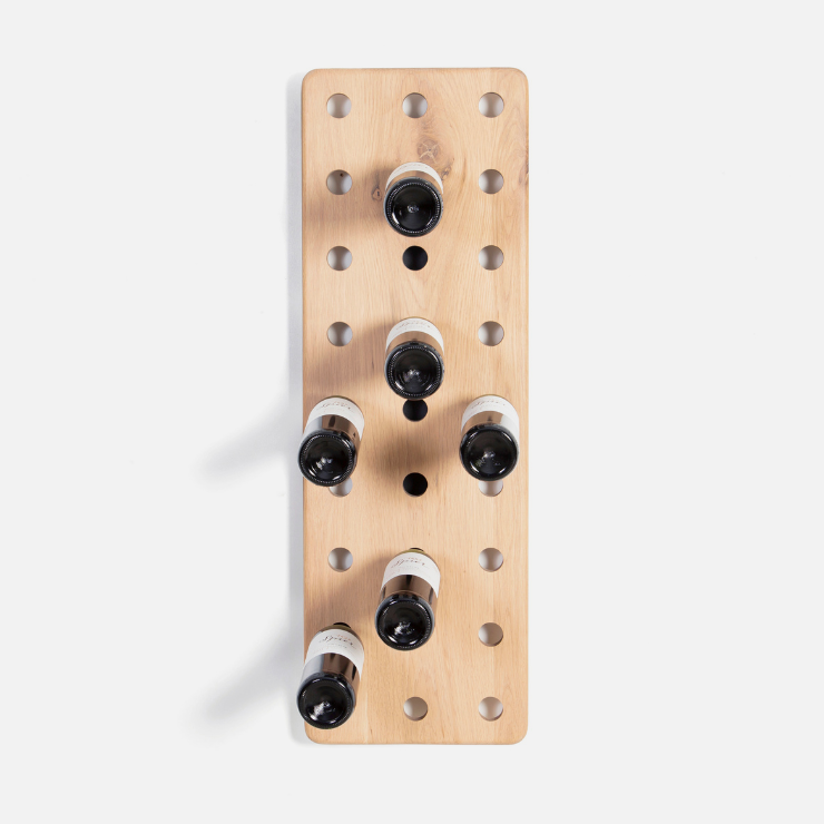 Alpine 27 bottle Wine Rack - Solid Oak