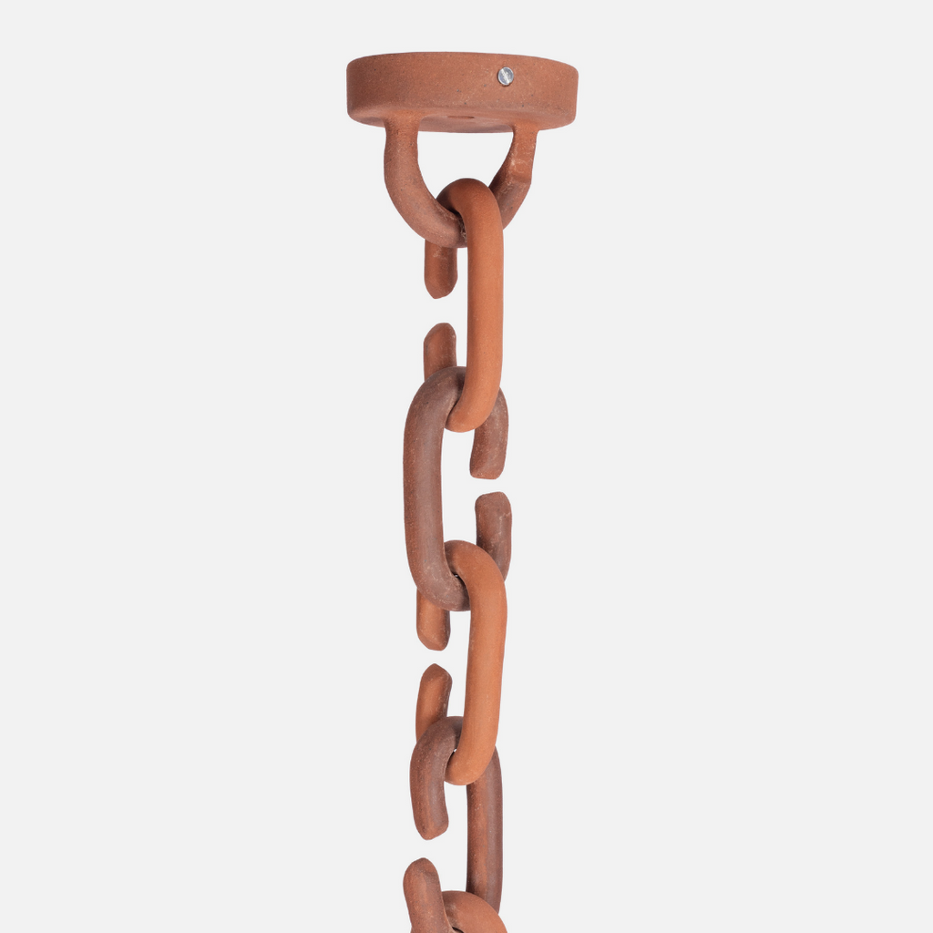 Double Chain Pendant - Terracotta