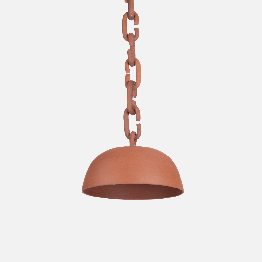 Double Chain Pendant - Terracotta