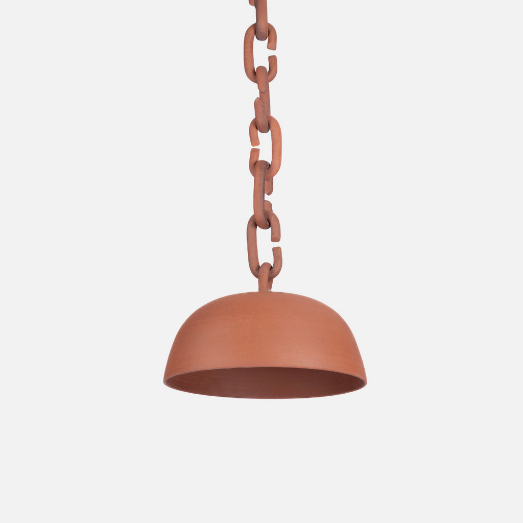 Double Chain Pendant - Terracotta