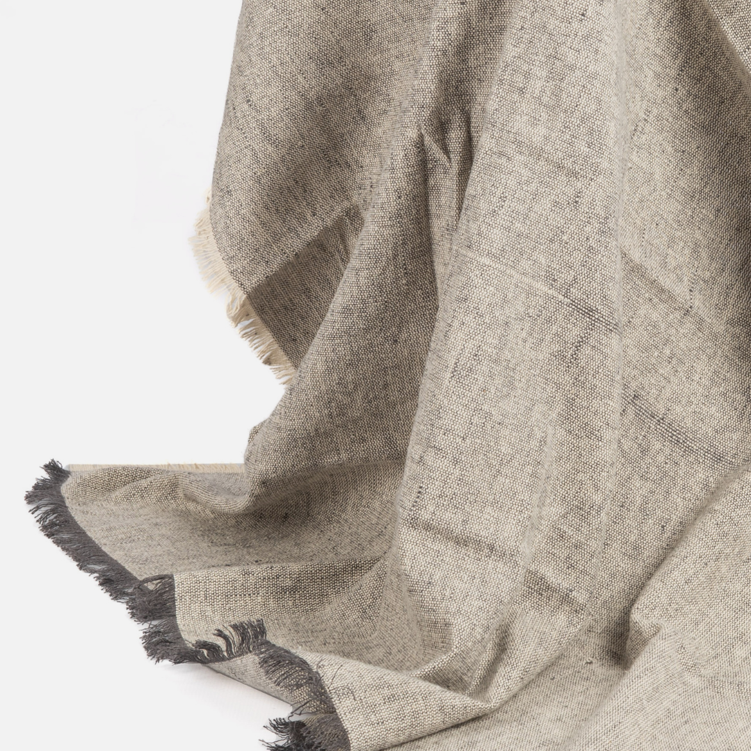 Cotton Throw - Melange Black