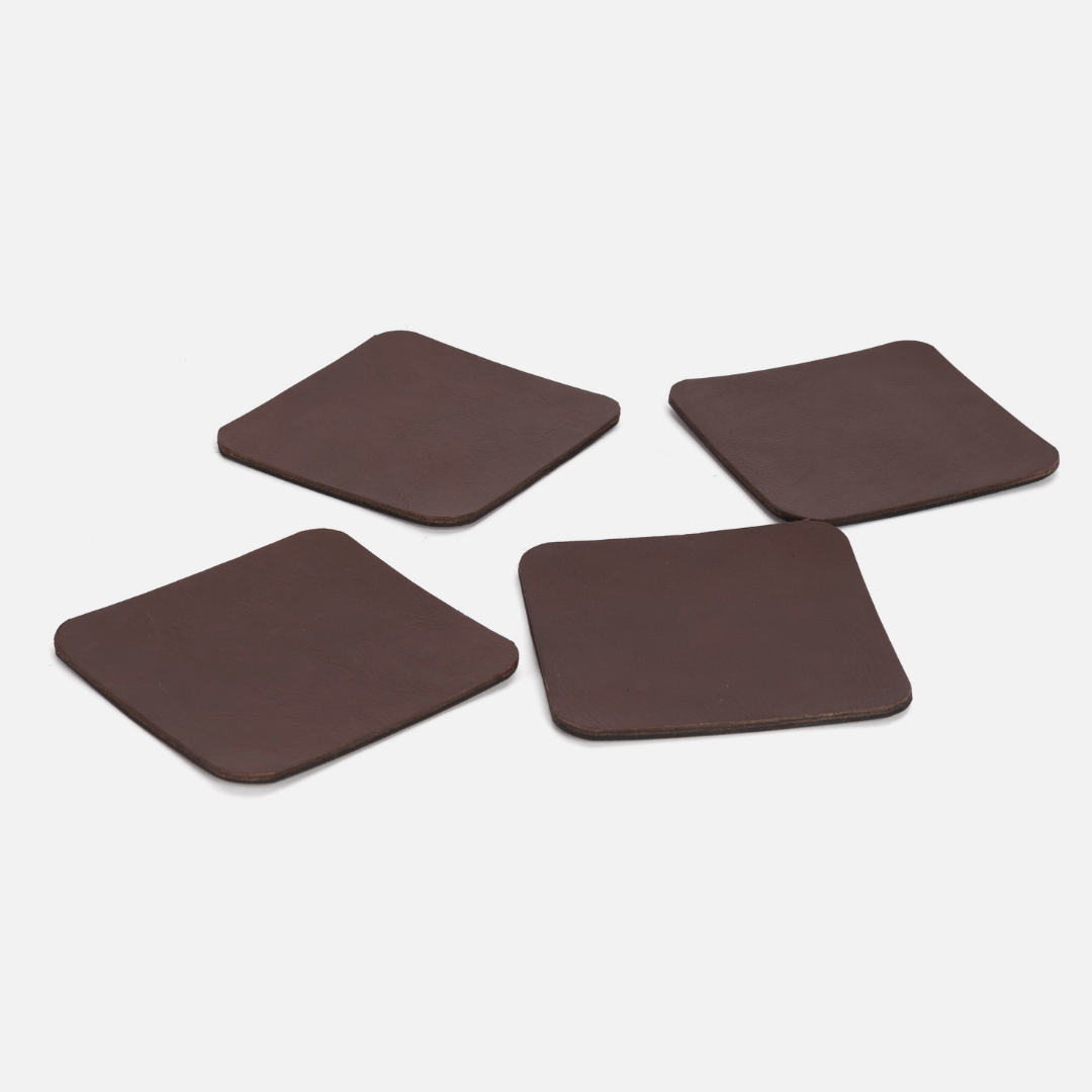 Square Coasters Set Of 4 - Chocolate