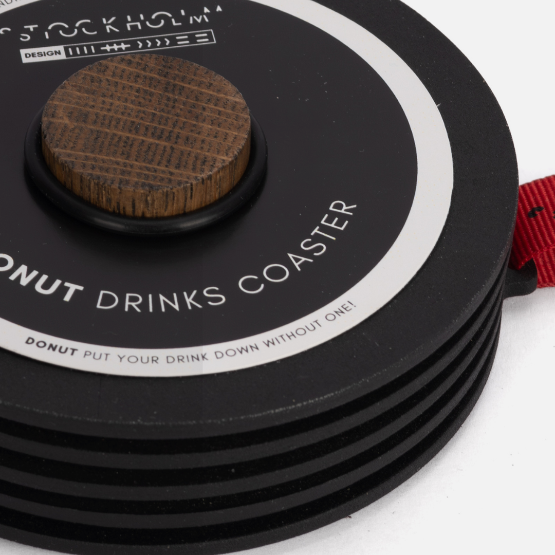 Stockholm Donut Coaster Set - Black