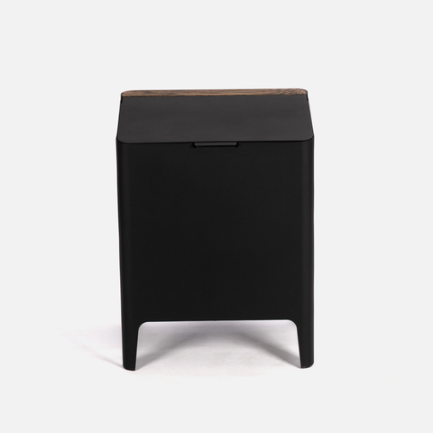Lacuna Dustbin - Black / Dark Oak