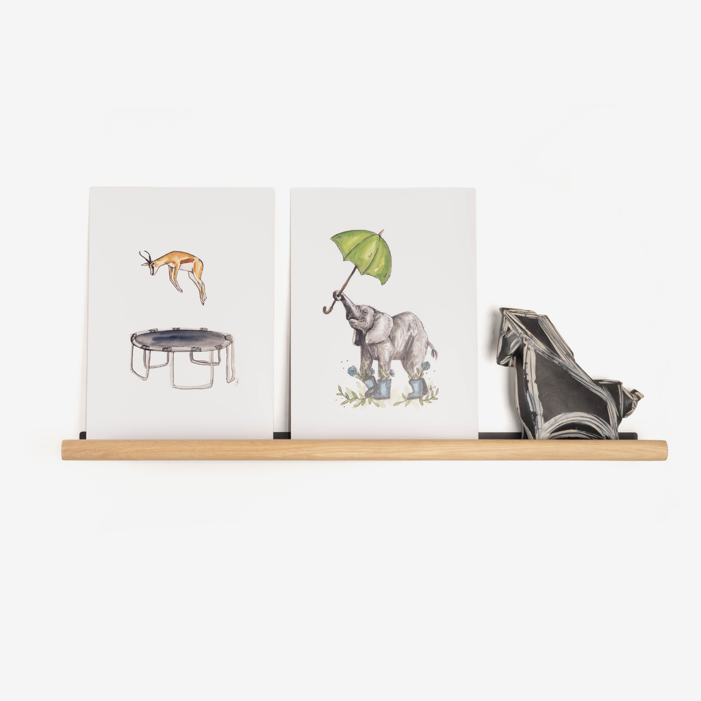 Noodle Lip Shelf Large - Solid Oak