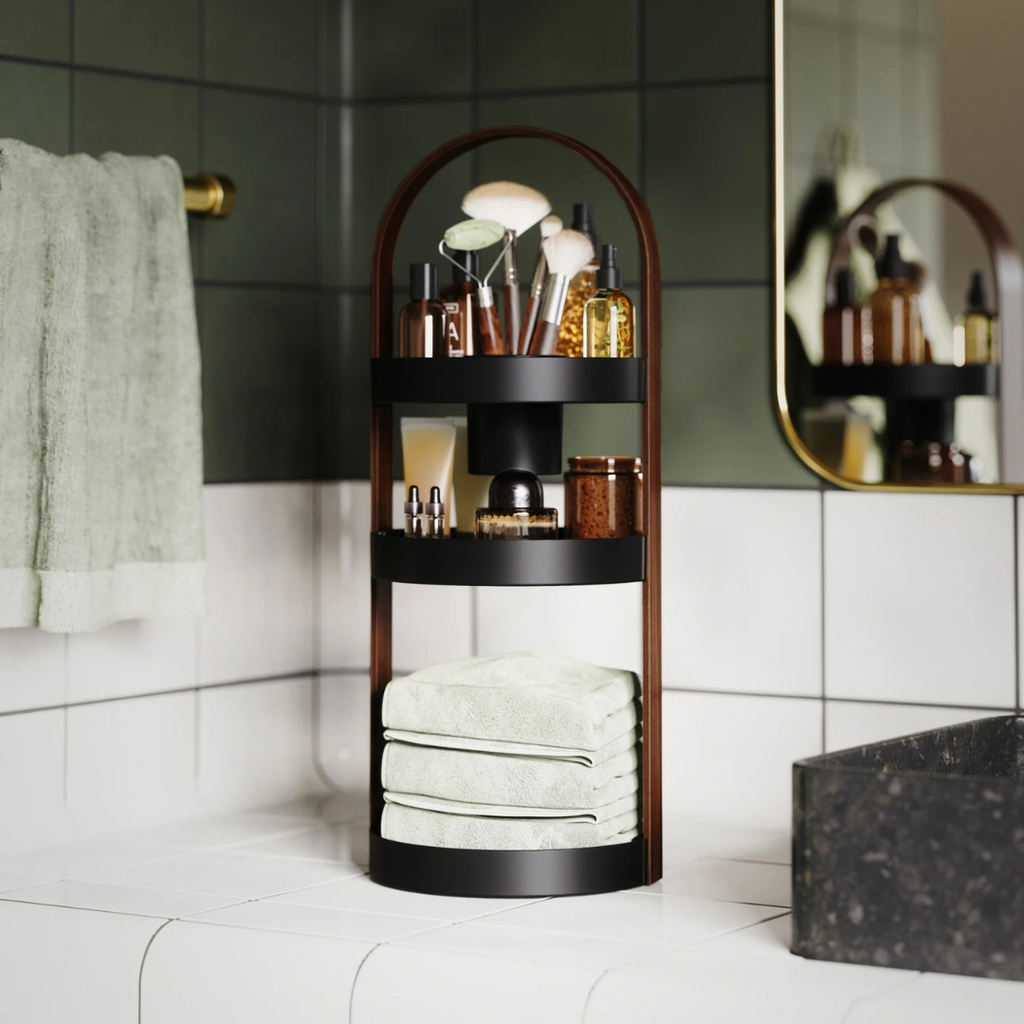 Bellwood Cosmetic Organizer - Black & Walnut