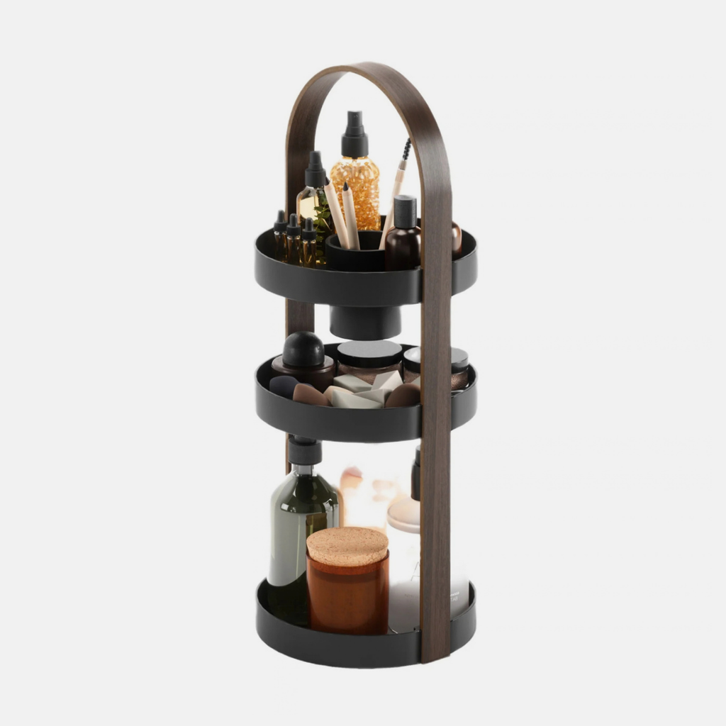 Bellwood Cosmetic Organizer - Black & Walnut