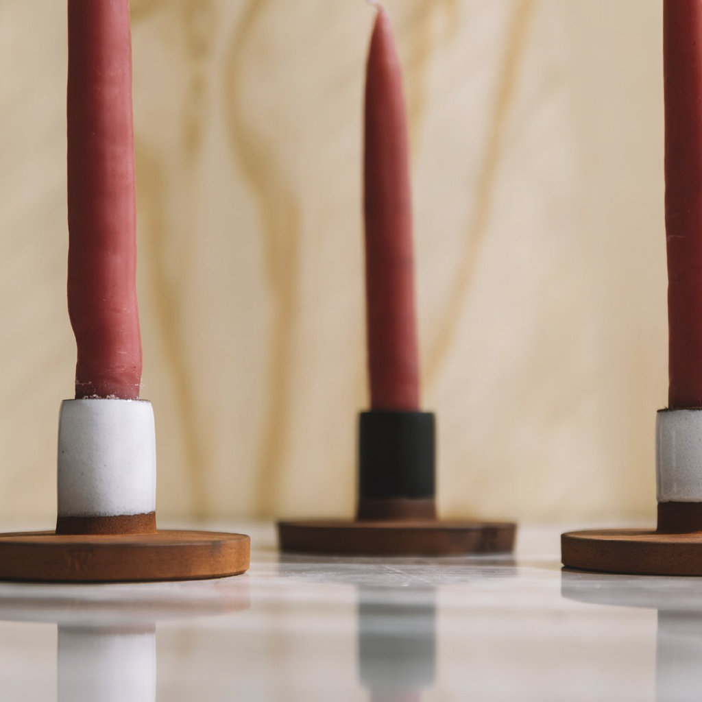 Teton Candle Holder - White