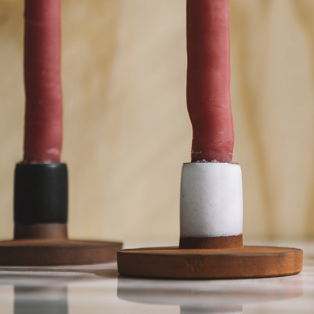 Teton Candle Holder - White