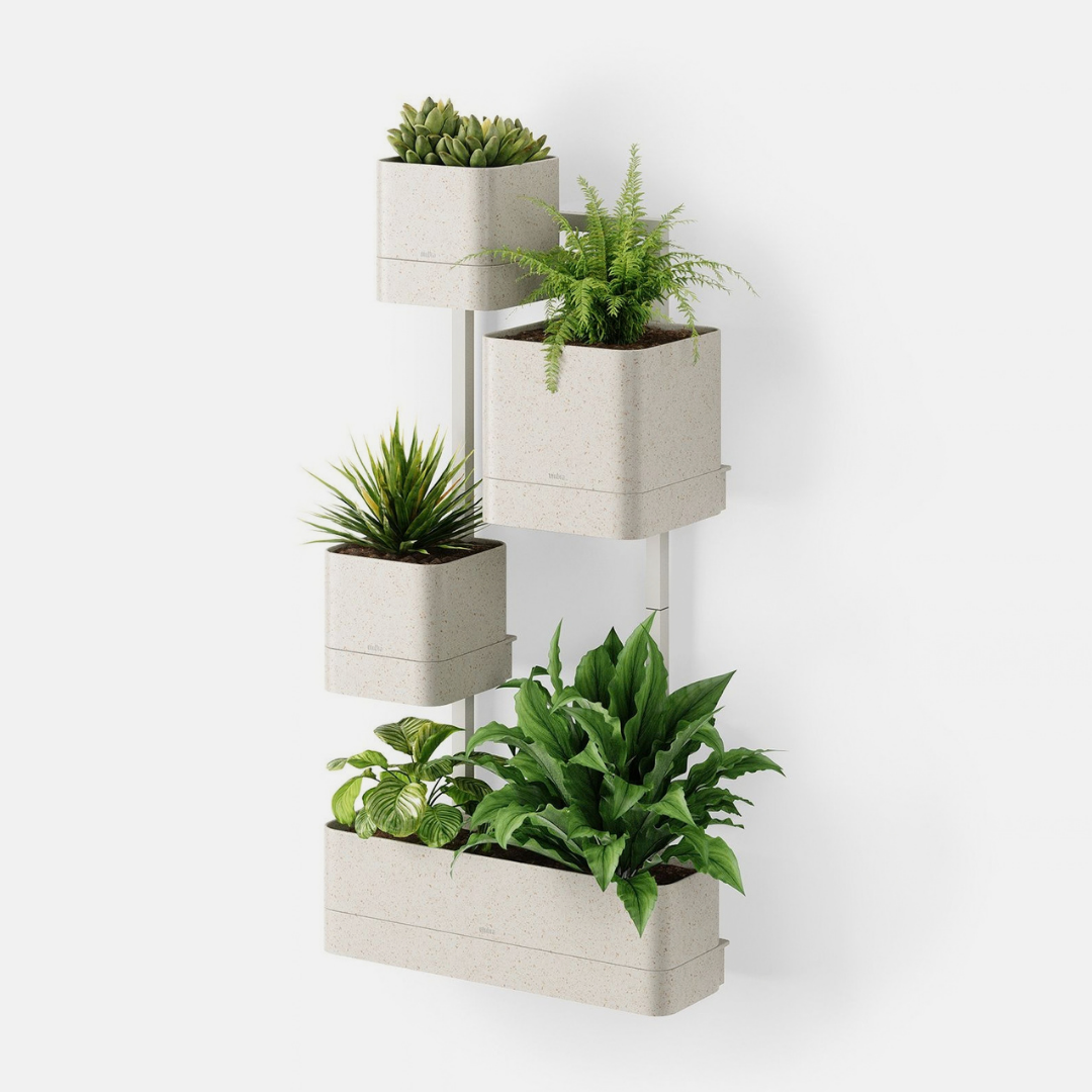 Cubiko Wall Planter - White
