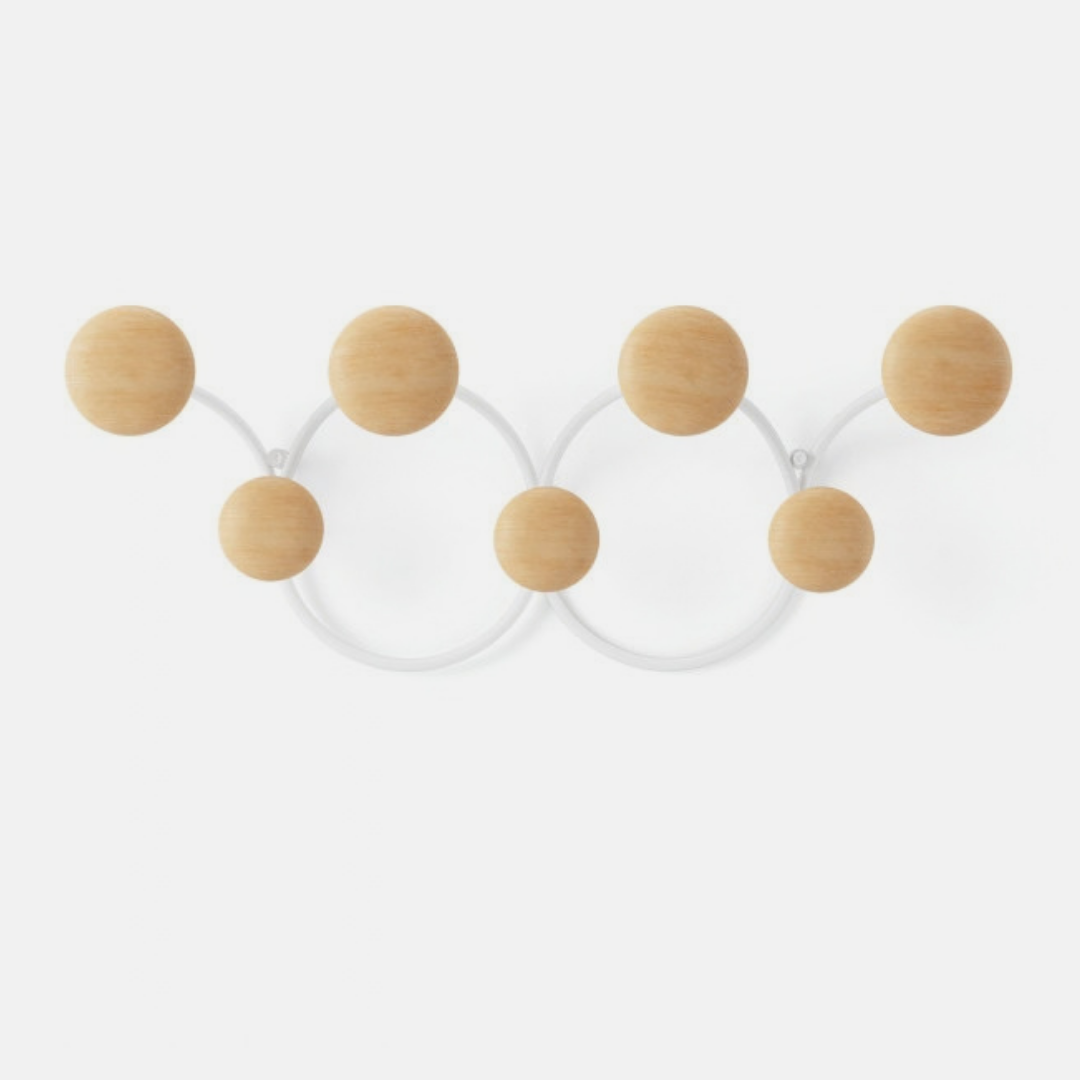 Dotsy 7 Hook - White & Natural