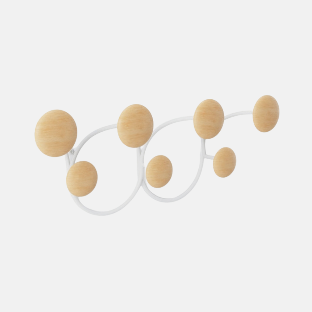 Dotsy 7 Hook - White & Natural
