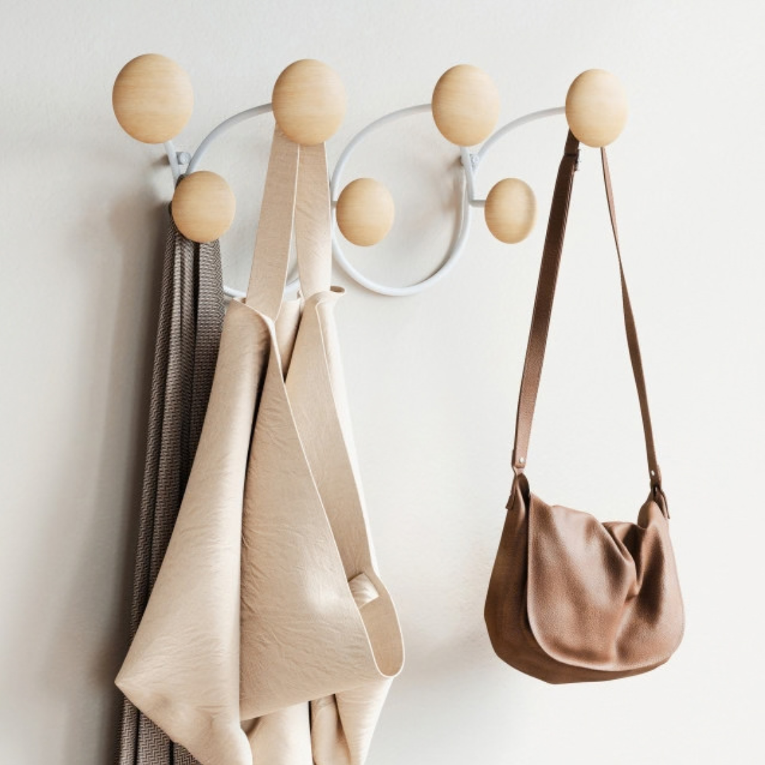 Dotsy 7 Hook - White & Natural