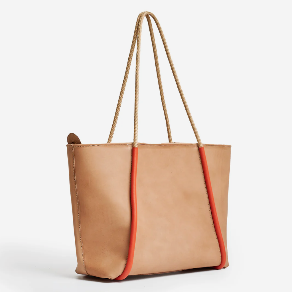 Tote Bag - Almond & Lobster Red