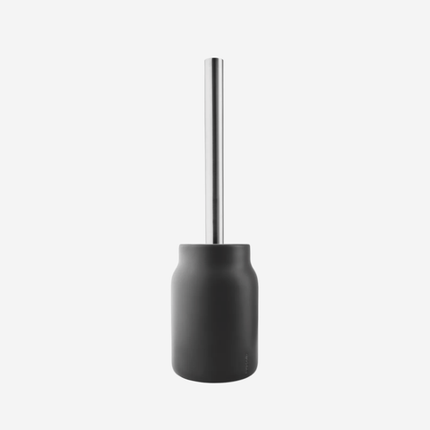 Ceramic Toilet Brush and Holder - Matte Black