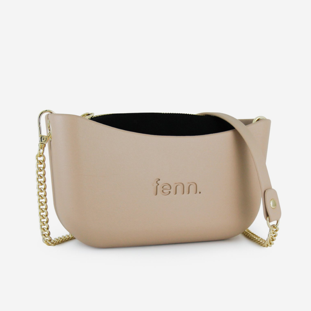 Classic Handbag - Sand - Black Inner - Gold Chain