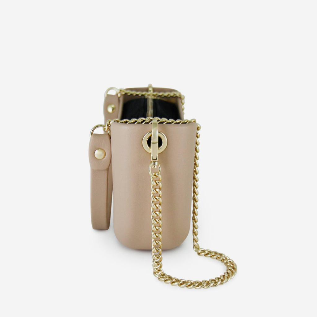 Classic Handbag - Sand - Black Inner - Gold Chain