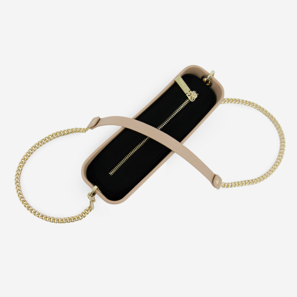 Classic Handbag - Sand - Black Inner - Gold Chain
