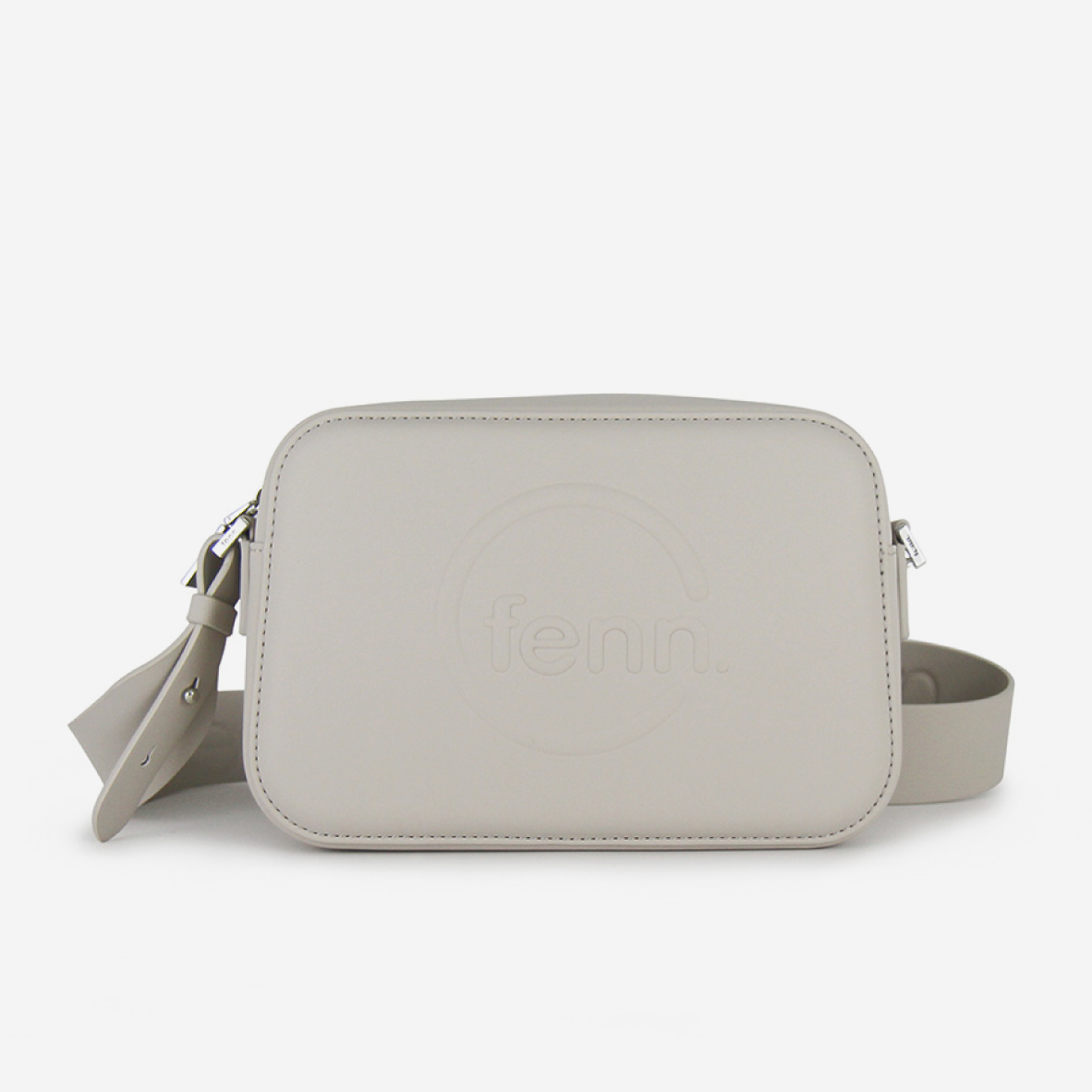 Crossbody Bag - Mushroom Grey - Silver Zip