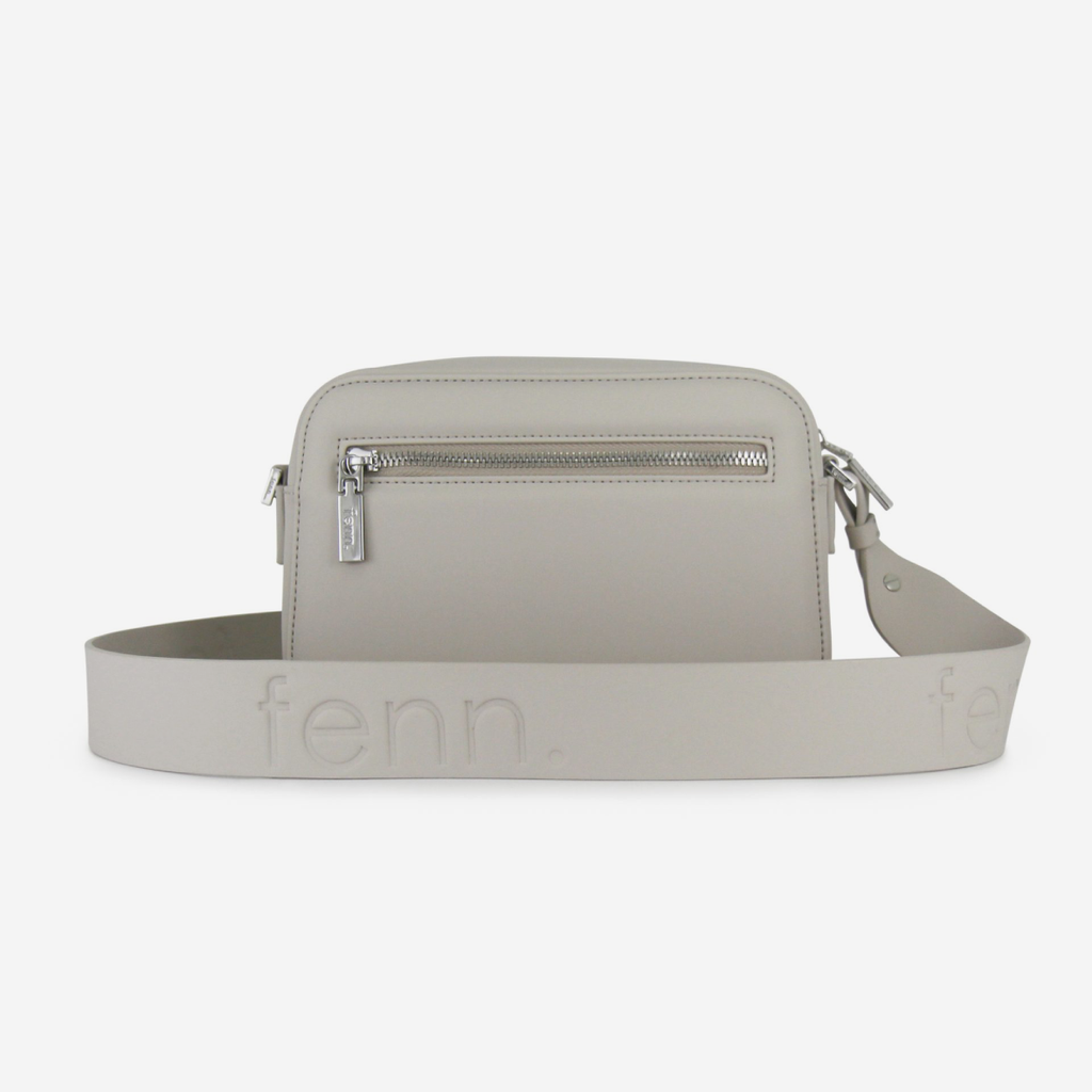 Crossbody Bag - Mushroom Grey - Silver Zip