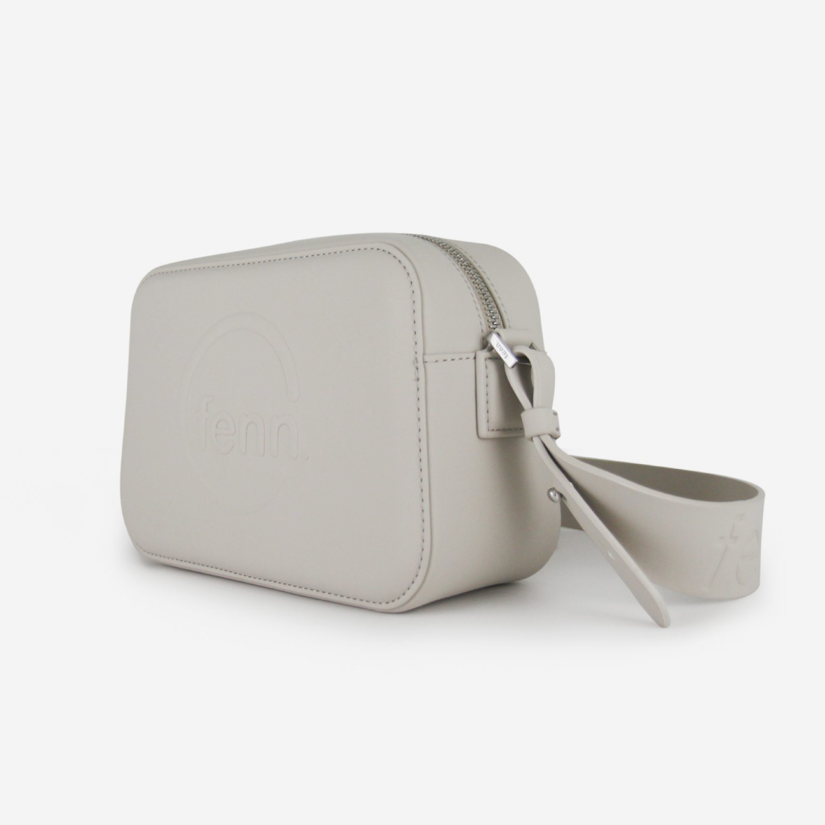 Crossbody Bag - Mushroom Grey - Silver Zip