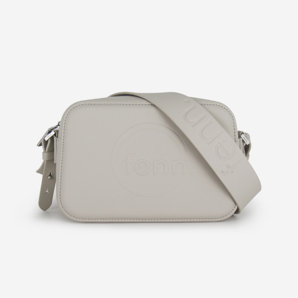Crossbody Bag - Mushroom Grey - Silver Zip