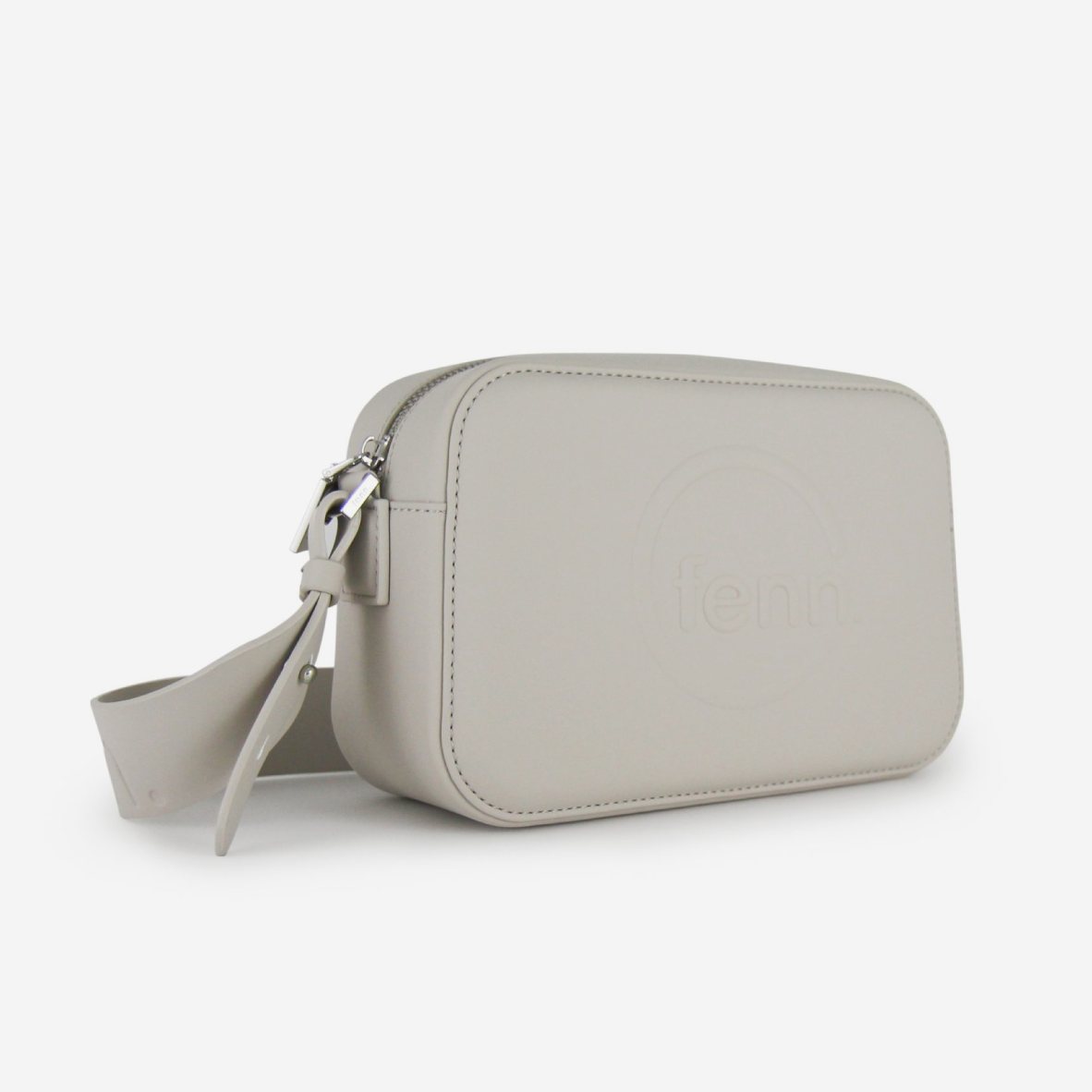 Crossbody Bag - Mushroom Grey - Silver Zip
