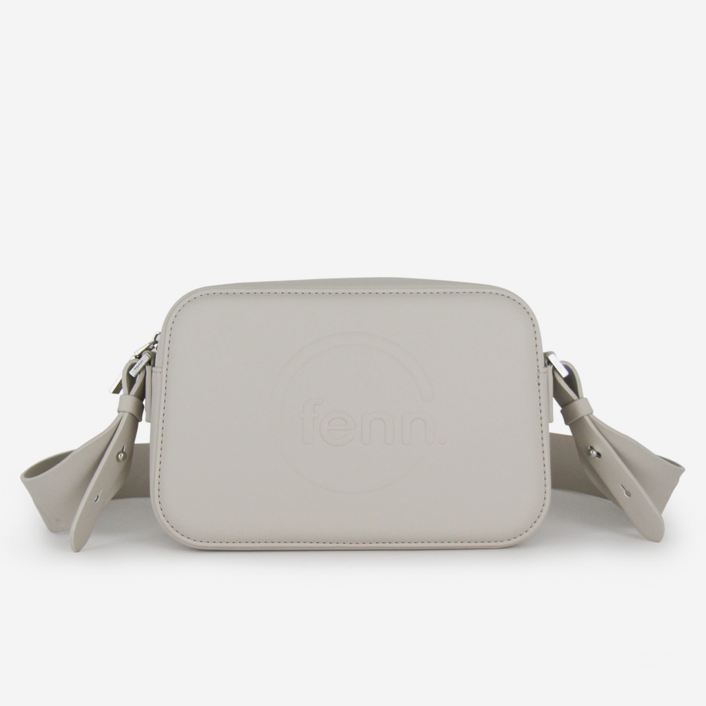Crossbody Bag - Mushroom Grey - Silver Zip