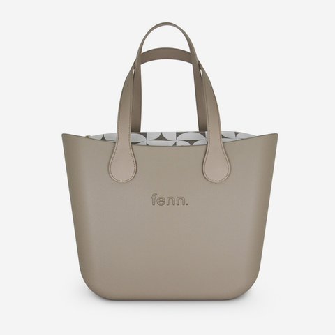 Original Handbag - Stone - Half Circles Inner - Light Stone Handle
