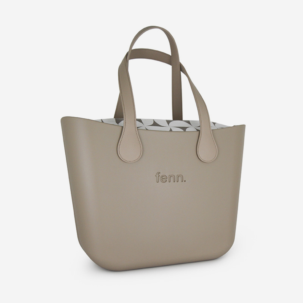 Original Handbag - Stone - Half Circles Inner - Light Stone Handle