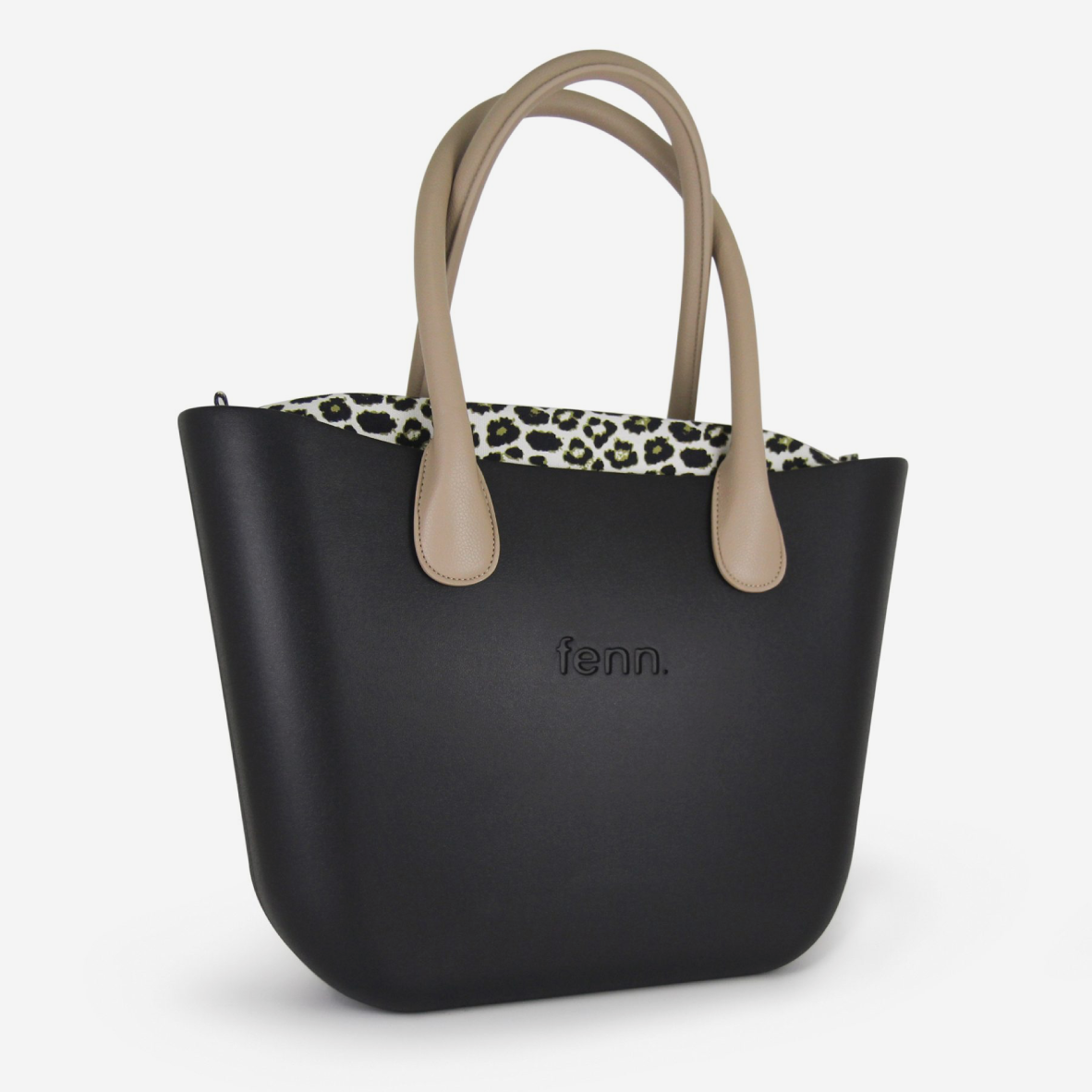 Original Handbag - Black - Cheetah Inner - Taupe Handle