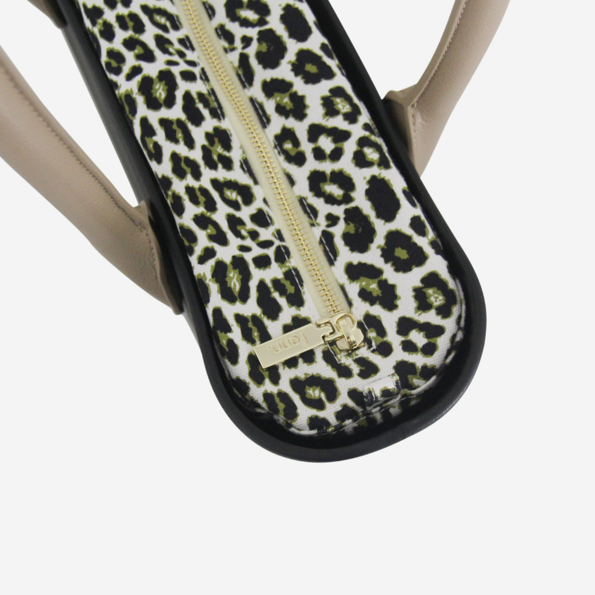 Original Handbag - Black - Cheetah Inner - Taupe Handle