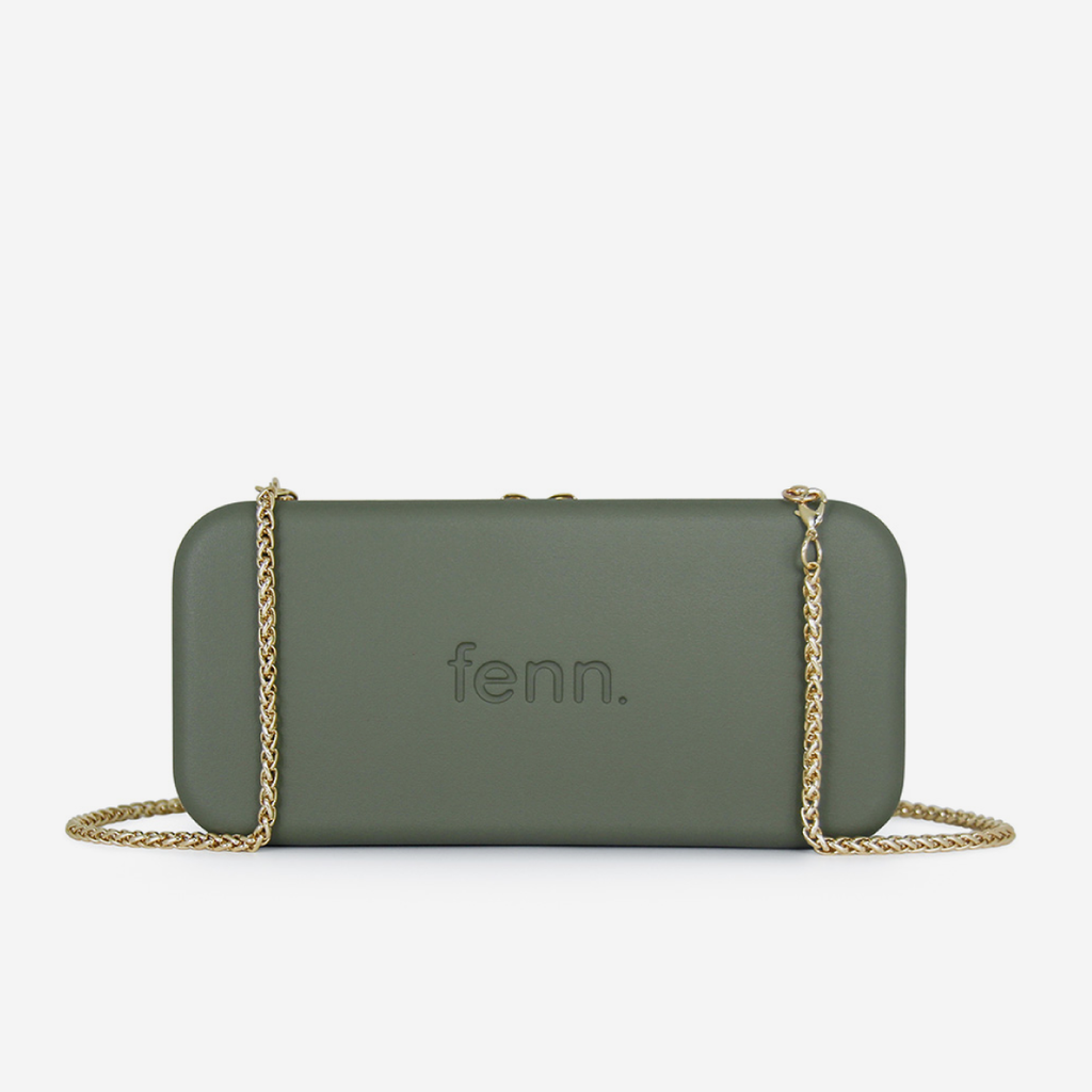Original Wallet With Gold Chain - Watercress