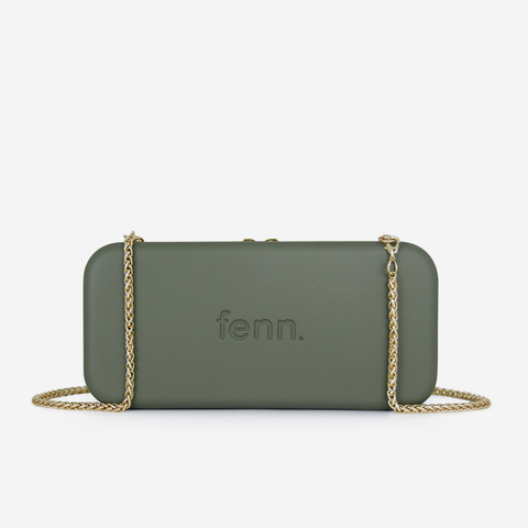 Original Wallet With Gold Chain - Watercress