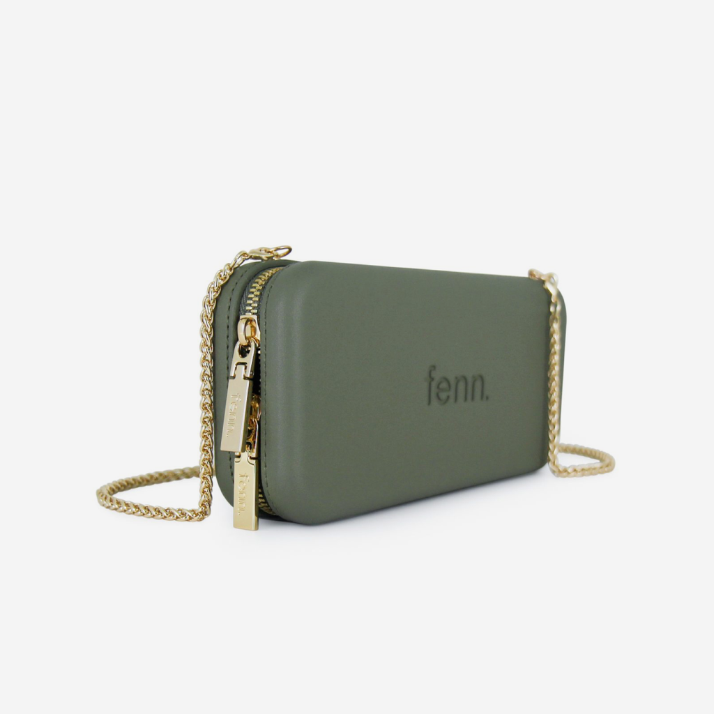 Original Wallet With Gold Chain - Watercress