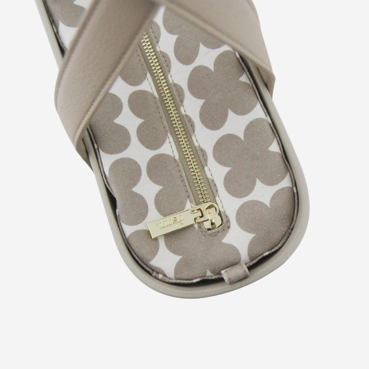 Petite Handbag - Mushroom - Clover Inner - Light Stone Handle