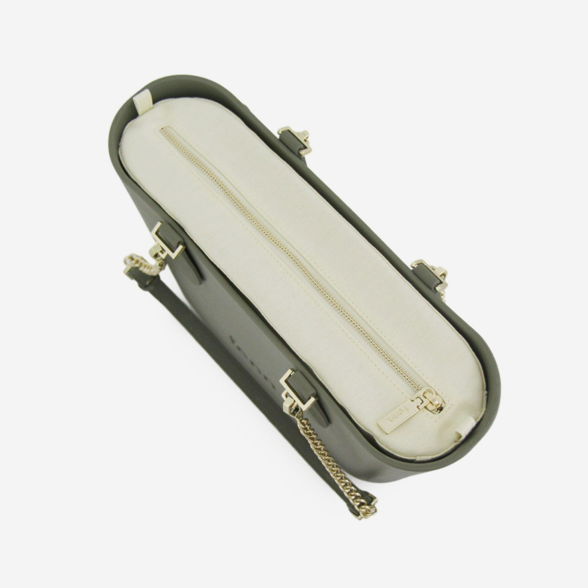Petite Handbag - Watercress - Beige Inner - Gold Chain