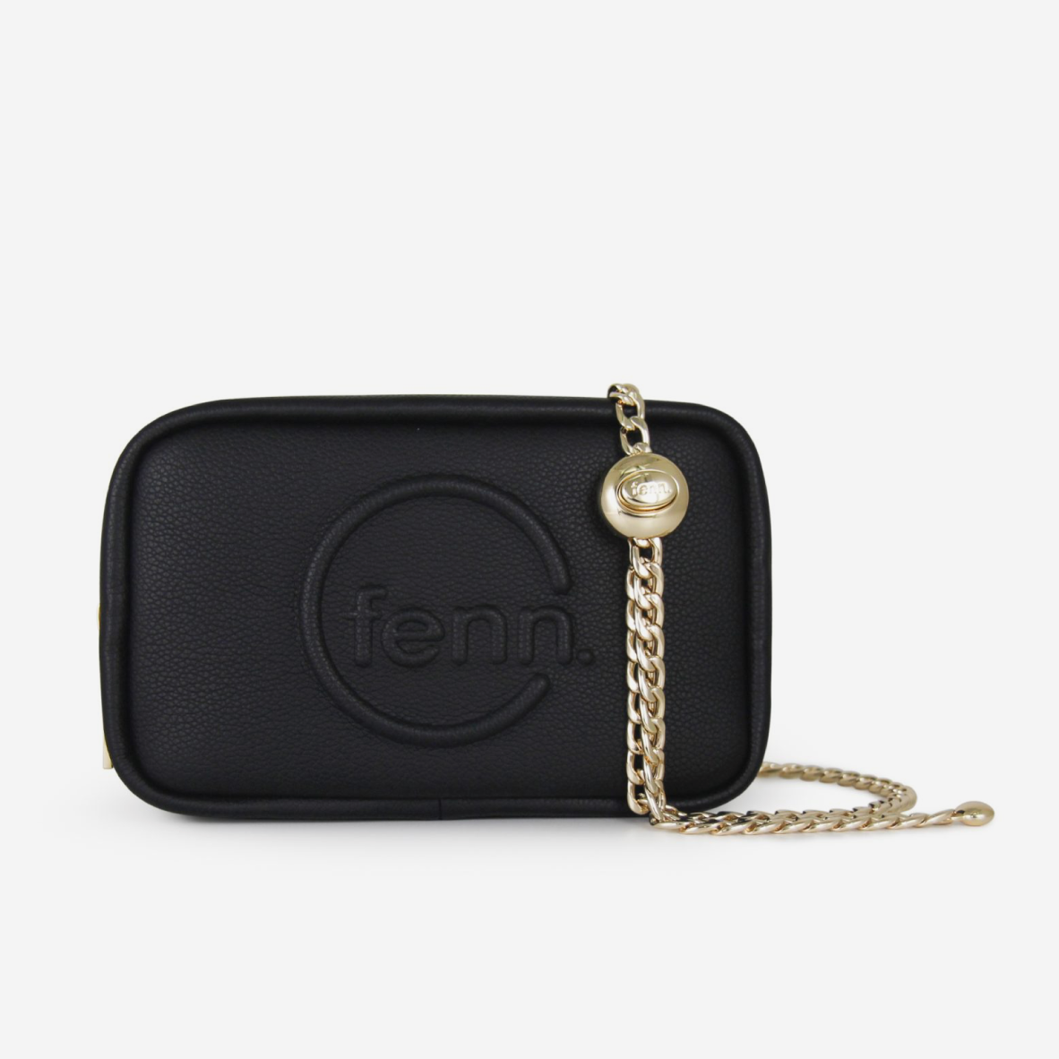 Pouch Bag - Black - Gold Chain