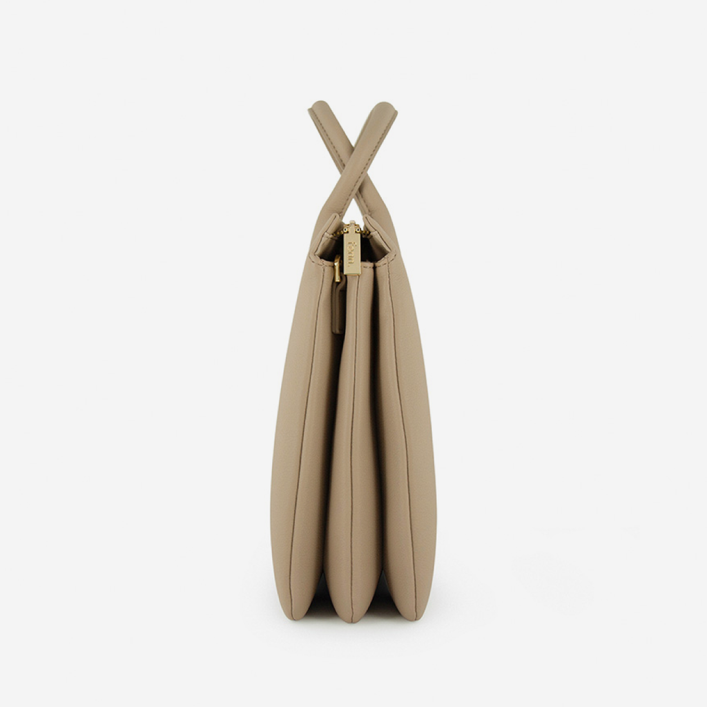 Laptop Bag - Sand - Gold Zip