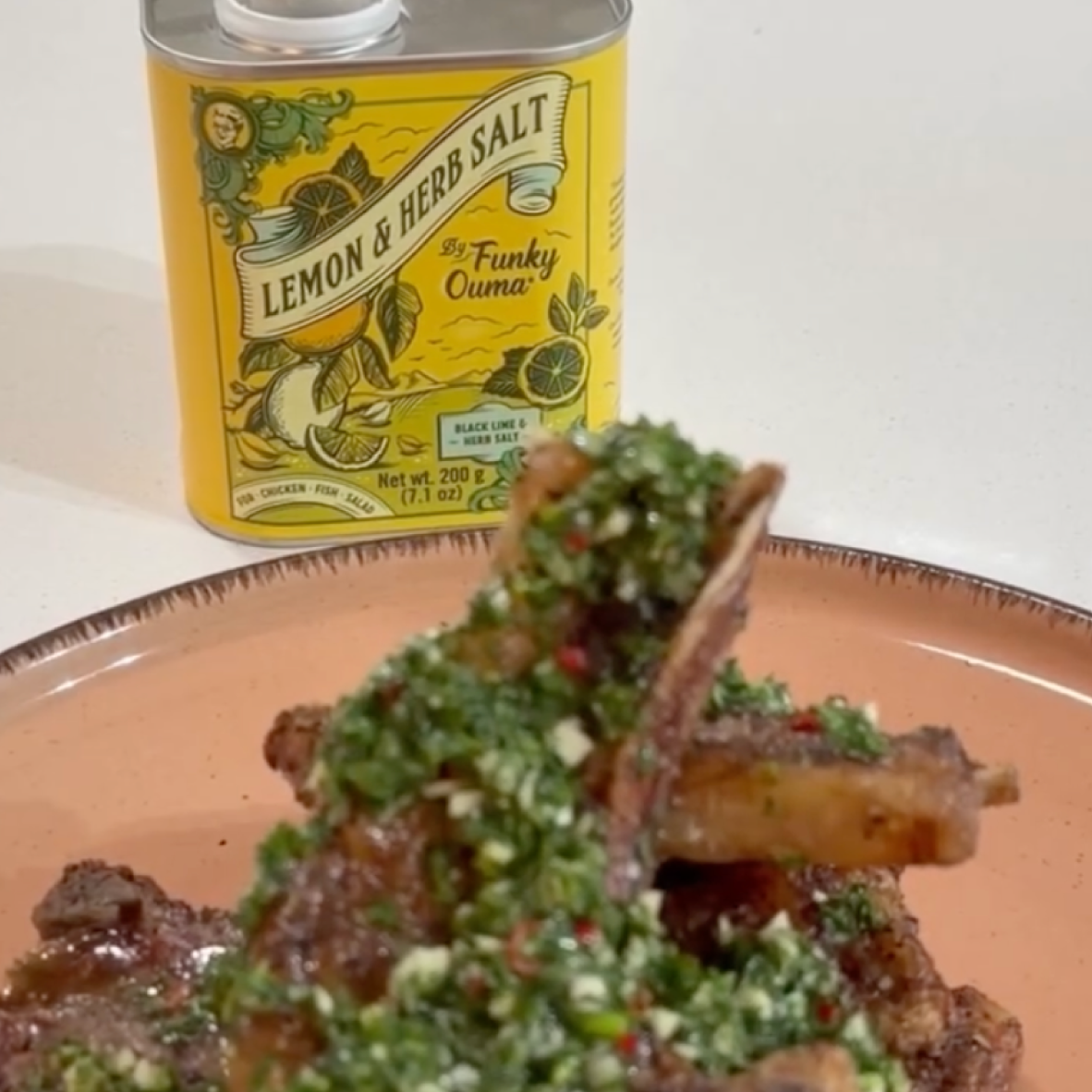 Funky Ouma Lemon & Herb Salt Tin - 200g