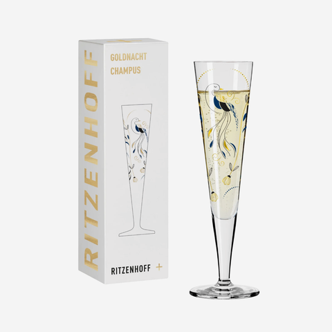 GoldNight Champagne Glass - Christine Kordes #43