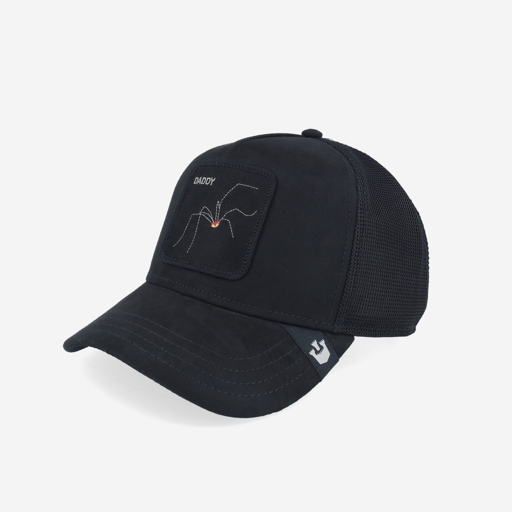 The Suede Spider (Daddy) Trucker - Black