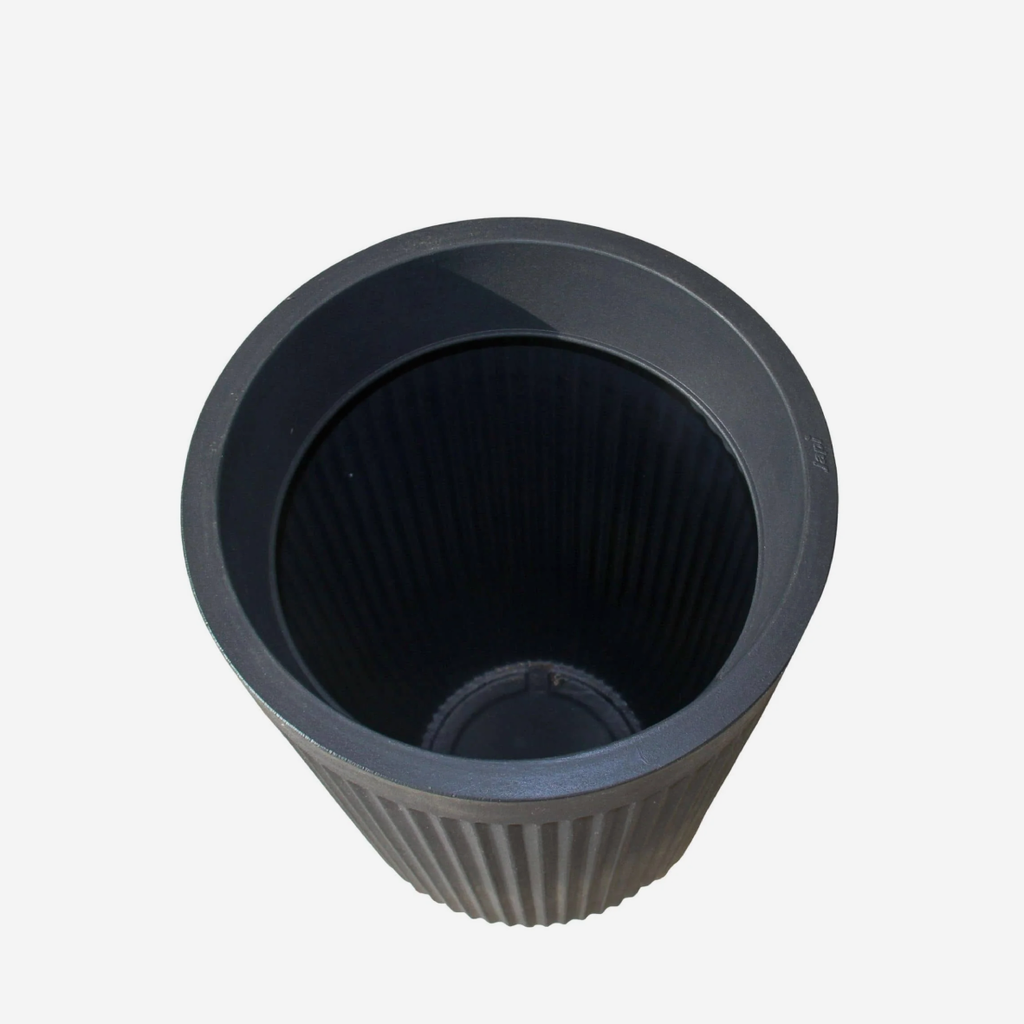 Flute Tall Planter - Lead